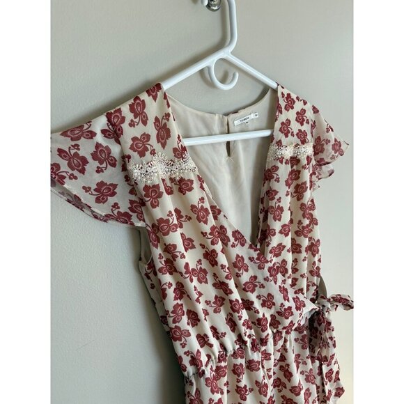 Tularosa x Revolve NWT Ashby Romper Cream + Red Florals Size Medium - Picture 5 of 14